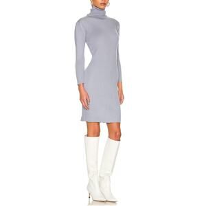 Anthropologie Elliatt Victoria Grey Knit Bodycon Midi Sweater Dress XS NWT